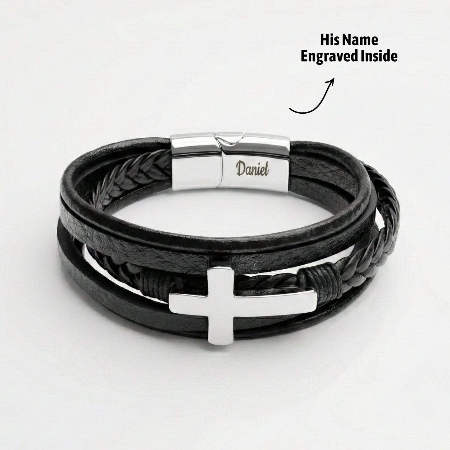 Grandson Guardian Cross Bracelet