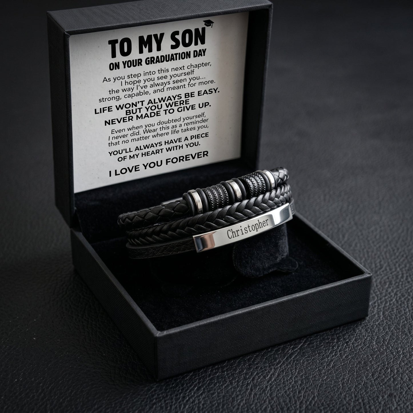 To My Son – Graduation Strength Bracelet 2026